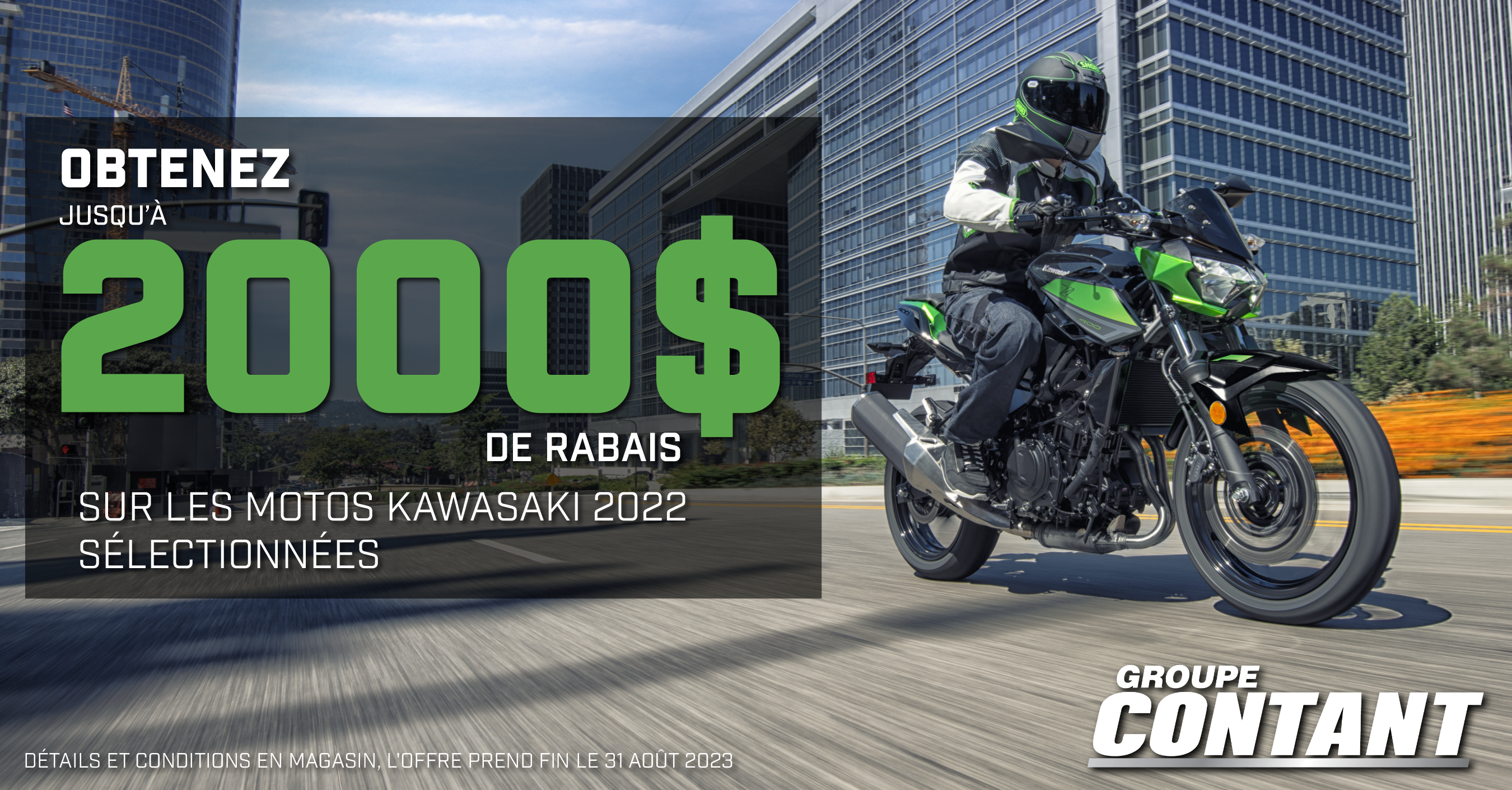 Promotion août Kawasaki moto 2022